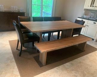 Crate & Barrel Dining Room Table 77.5" L x 37" W