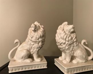 Fitz and Floyd Lion bookends