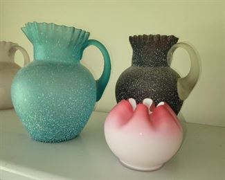 Victorian glass and peach blow