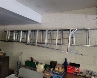 Ladders and gardening supplies