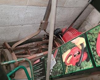 Push mower, other gardening tools