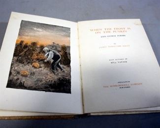 James Whitcomb Riley Books, Some 1st Editions, Illustrated, Qty 4