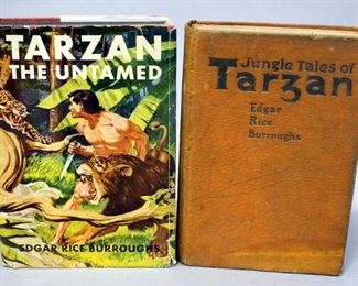 Tarzan Books, One 1st Edition, Untamed And Jungle Tales, Illustrated, Qty 2