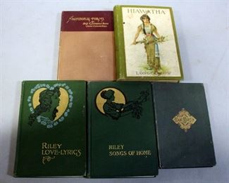 Longfellow, And More, With Decorated Covers, Qty 5, Fine Bindings
