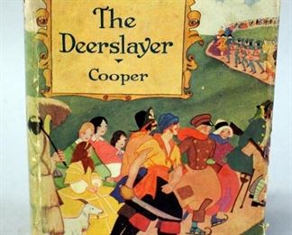 The Deerslayer By James F Cooper, Circa 1920, Fine Decorated Binding, Illustrated