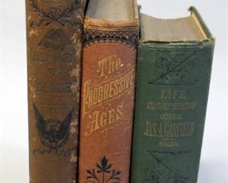 The Life And Work of James Blaine, 1893, Memorial Edition, The Life Of James Garfield, 1881, And The Progressive Ages By H.L. Harvey, 1880