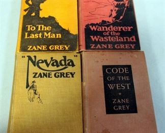 Code Of The West, Nevada, Wanderer Of The Wasteland, Zane Grey, 1st Editions, 1st Printings, Qty 4
