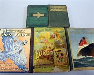 Book Of Ships, Young Folks Travels, And More, Illustrated, Qty 5