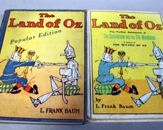 Wizard Of Oz Books, Land Of Oz, 2 Different Versions, Illustrated