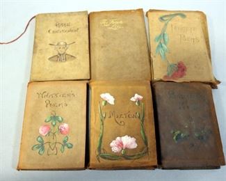 Milton, Longfellow, And More, Fine Bindings, With Leather Covers, 1800s, Illustrated, Qty 6