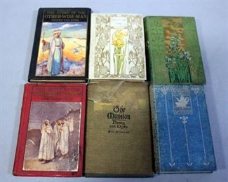 Longfellow, And More, Fine Bindings, With Decorated Covers, 1800s, Illustrated, Qty 5