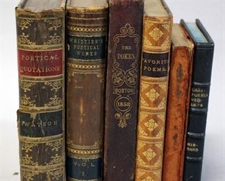 Whittier's Poetical Works Vol 1, 1882, The Token And Atlantic Souvenir, 1838, Favorite Poems, 1888, And More