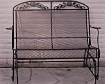Swinging Rod-Iron Patio Bench (45.5”x30”24”)