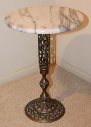 Marble Top Side Table (17”x12”)