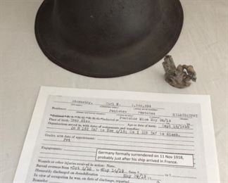 WWI 1918- U.S. Helmet With Provenance 
