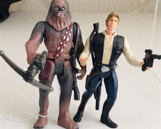 1995 Chewbacca and Han Solo Episode IV Action Figures with Accessories 