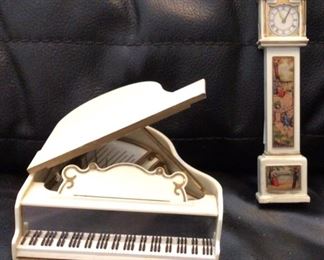 -1964 Ideal Vintage Petite Princess Grand Piano.                  -Ideal Vintage Princess Grand Father Clock