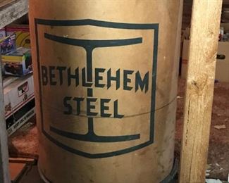 55 gal fiber drum, Bethlehem Steel