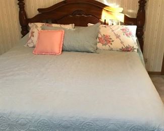 King size bed, headboard and frame