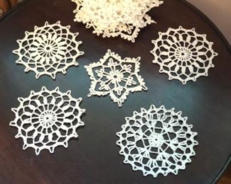 Handmade Crochet Snowflake Coasters