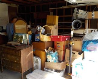 Lots of items in the garage that need to be unpacked and sorted. 