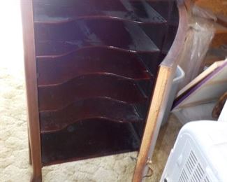 Showing the shelves of the Antique Cabinet