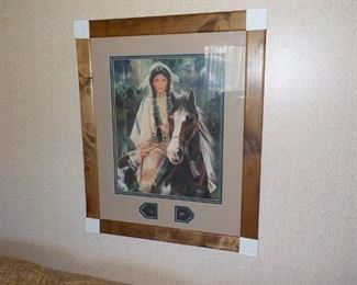 Professionally framed American Indian Art