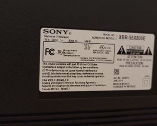 Sony Flatscreen TV detail
