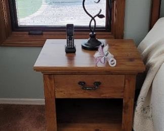 Small wood nightstand