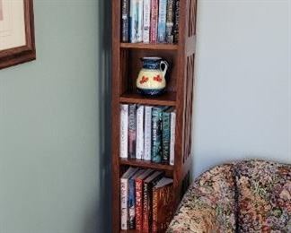 Tall wood bookshelf
