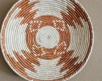 Woven basket. plate decoration