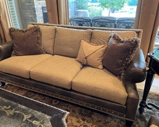 $2000 each. Matching Whittemore Sherrill couches. 88” long x 41” depth x 38.5” tall. Tan with weathered real leather. Bought at Lauries in Tomball. 