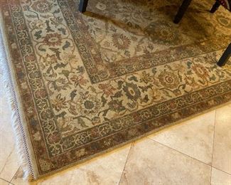 $1500  10'8" x 10'8" wool agra rug.  Made in India