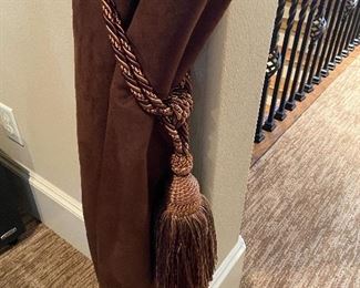 Another picture of brown suede curtains