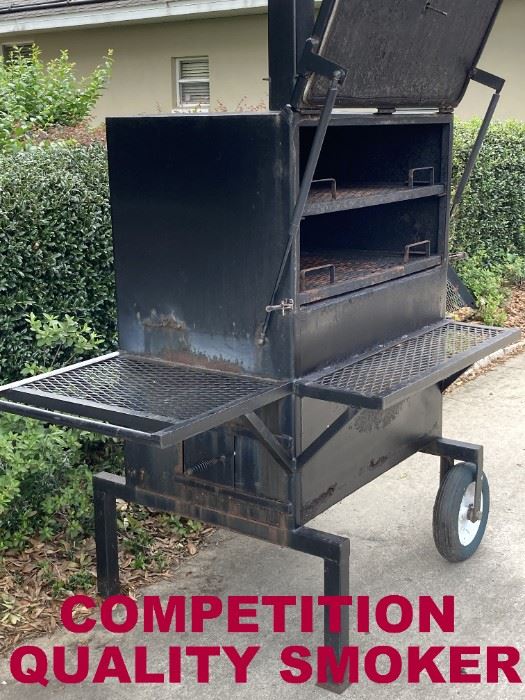 DESIGNED BY COMPETITION CHAMPION, THIS IS A COMPETITION QUALITY SMOKER. COST WAS $4000+