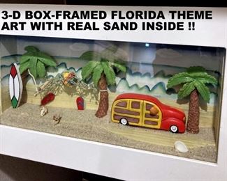 THESE ARE SO NEAT!!!! 3-D FRAMED ART WITH REAL FLORIDA SAND INSIDE. 