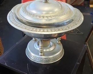 Aluminum Covered Chafing Dish With Glass Insert $35
