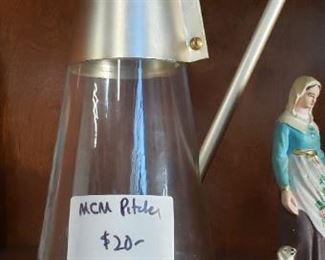 MCM Copper Colored Metal Carafe Pitcher $20