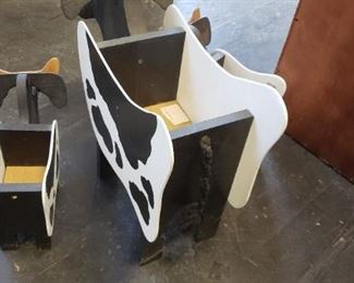 (3) Custom Made Cow Planters 1 Large 2 Small $250 set