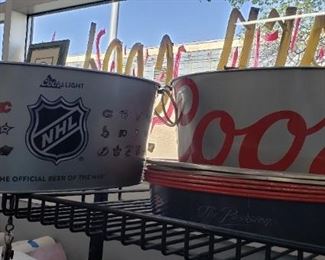 Brand New Coors NHL Oval Beer Buckets $25 Ea  2 available