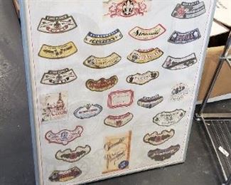 Framed Assorted Wine Labels     Call