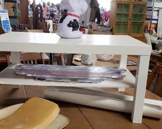Ikea White Lack Table with Under Shelf $45
