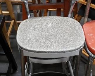 Vintage Cosco MCM Gray Speckled Step Stool Chair $75