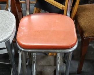 Vintage  MCM RED Step Stool Chair $75