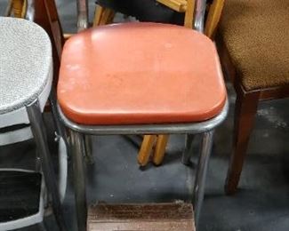 Vintage  MCM RED Step Stool Chair $75