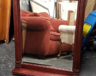 Ornate Cherry Framed Mirror with shelf    $195