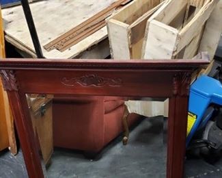 Ornate Cherry Framed Mirror with shelf    $195