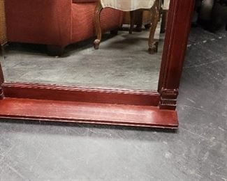 Ornate Cherry Framed Mirror with shelf    $195