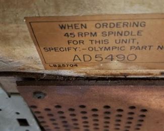 Olympic Model #692 MCM High Fidelity Stereophonic Am Fm Phono Combo Console Cabinet Call 