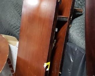 Large Round Table with Heavy base, 2 leafs & (4) Newly Upholstered Chairs (table needs work) $495